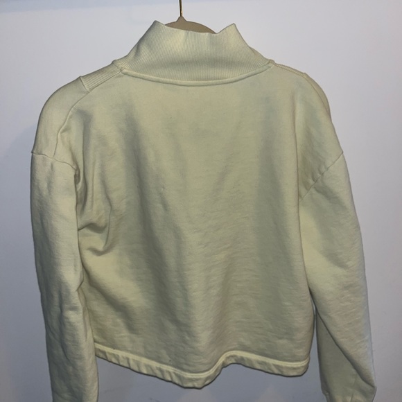 Outdoor Voices Cotton Terry 1/2 Zip Sweatshirt, M, light yellow - Picture 5 of 6